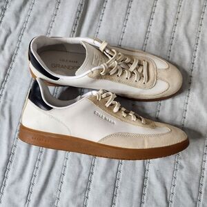 Cole Haan Mens Grandpro Turf Cream Colored Sneakers